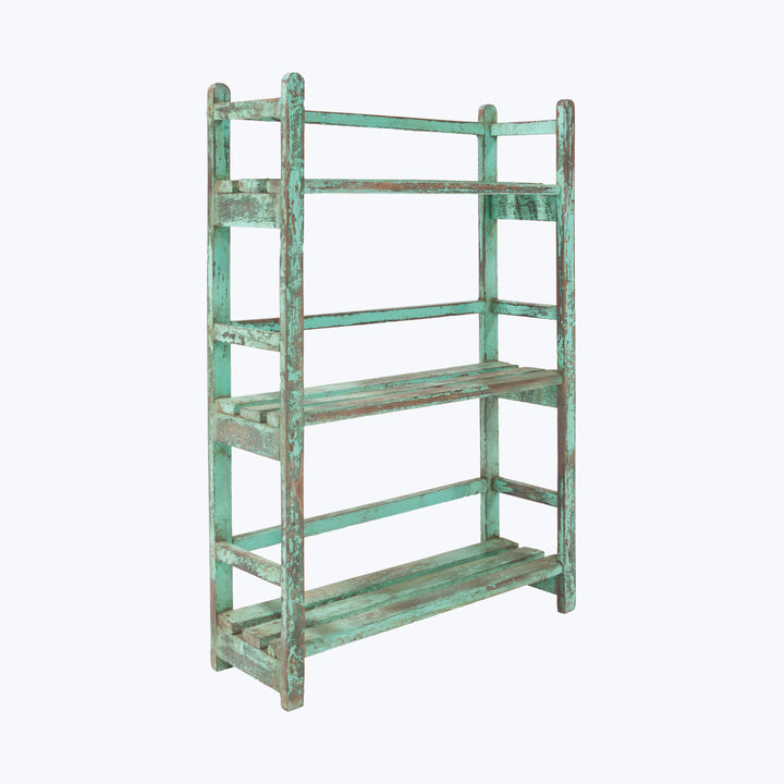 Vintage Green Painted Small Shelf