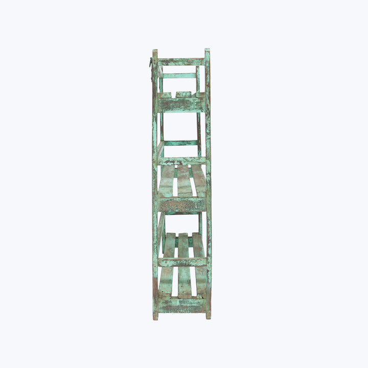 Vintage Green Painted Small Shelf