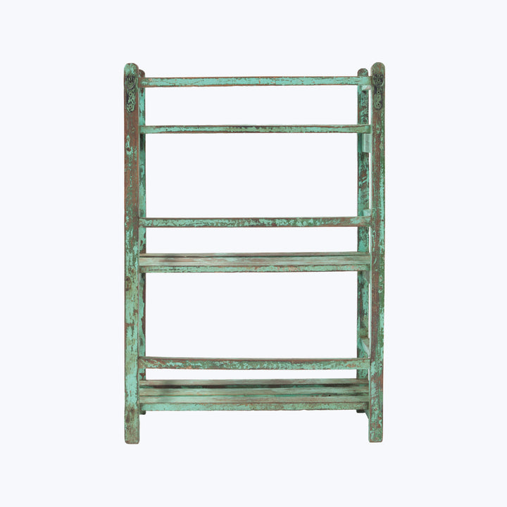 Vintage Green Painted Small Shelf