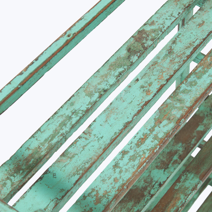 Vintage Green Painted Small Shelf