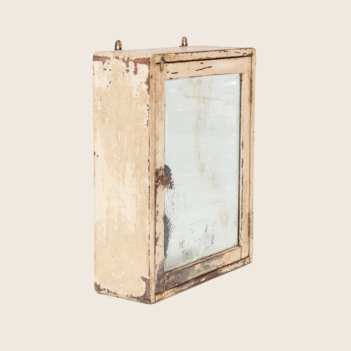 Vintage White Hanging Vanity Mirror