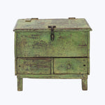 Vintage Green Painted Storage Chest