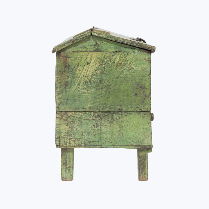 Vintage Green Painted Storage Chest