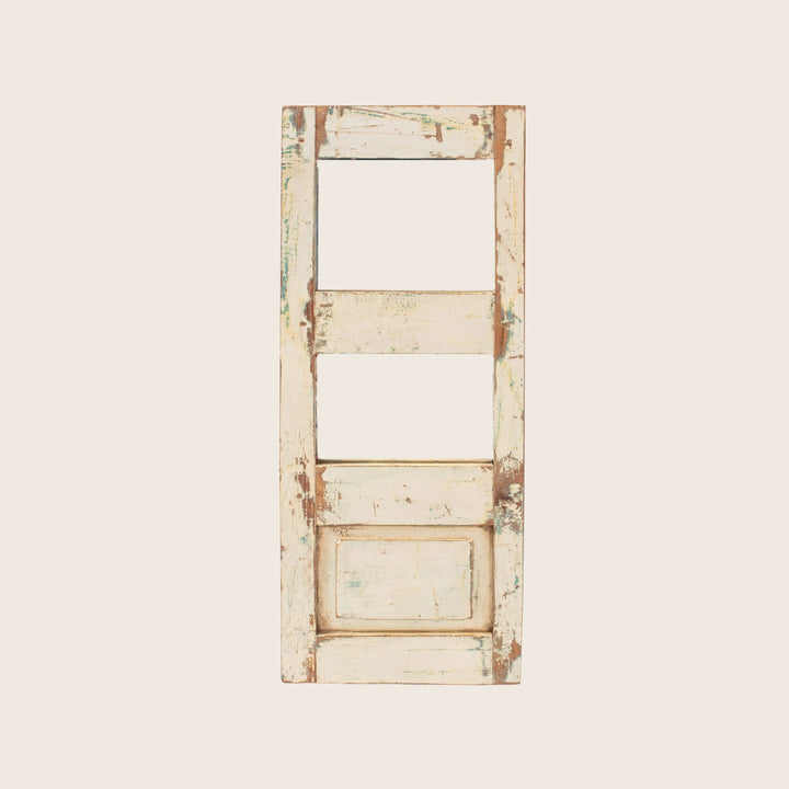 Vintage White Shutter Panel Mirror