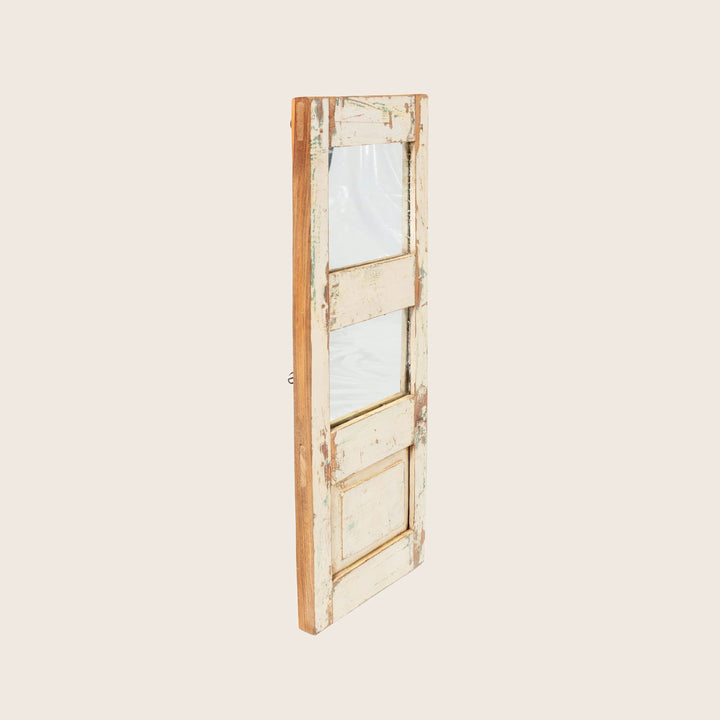 Vintage White Shutter Panel Mirror