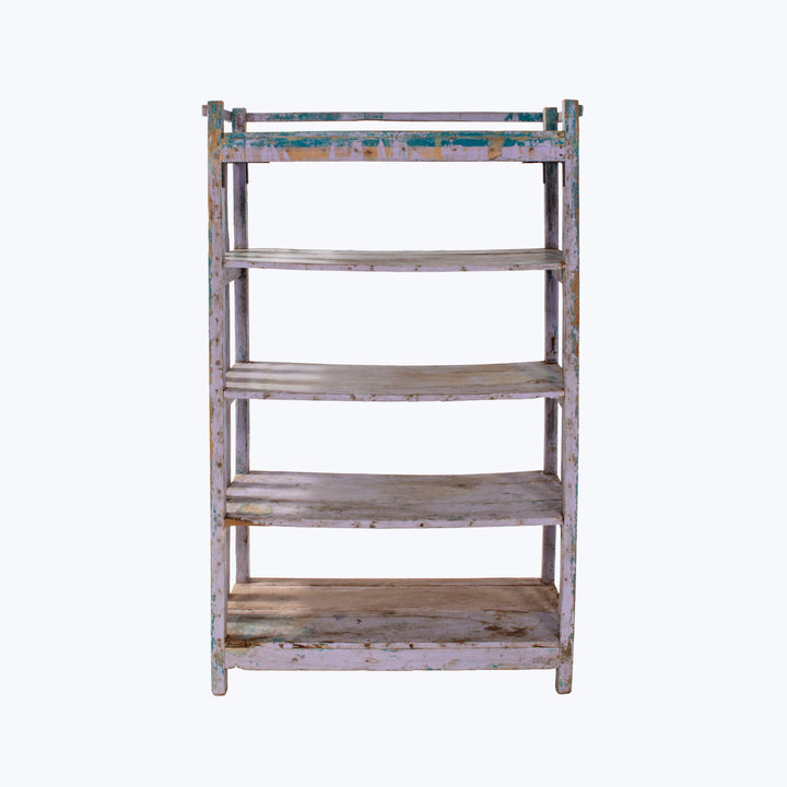 Vintage Purple Painted Bookshelf