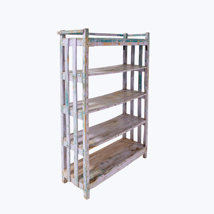 Vintage Purple Painted Bookshelf