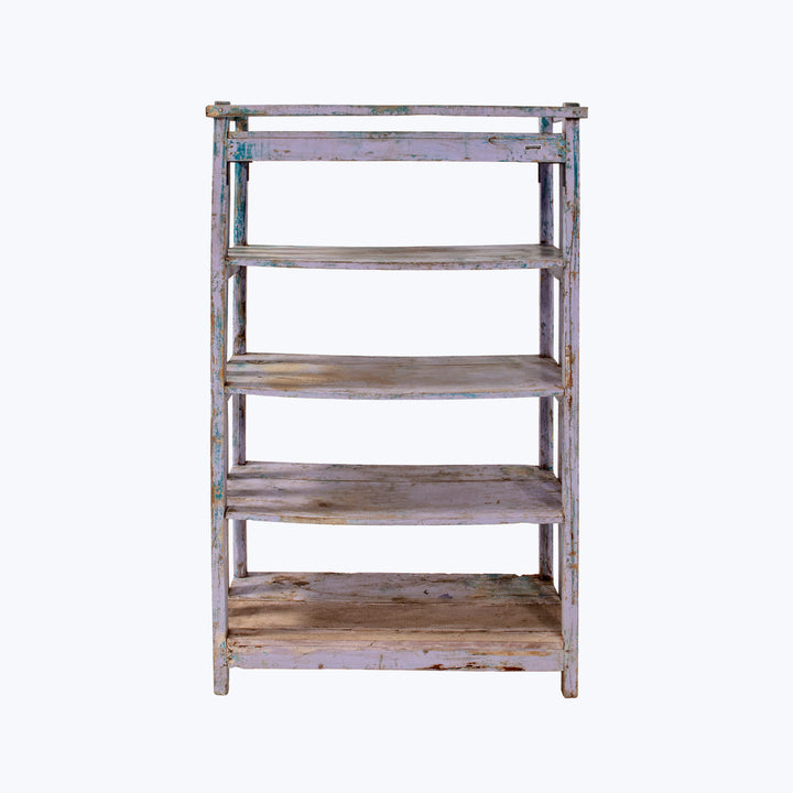 Vintage Purple Painted Bookshelf