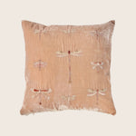 Dragonfly Silk Velvet Pillow Fawn