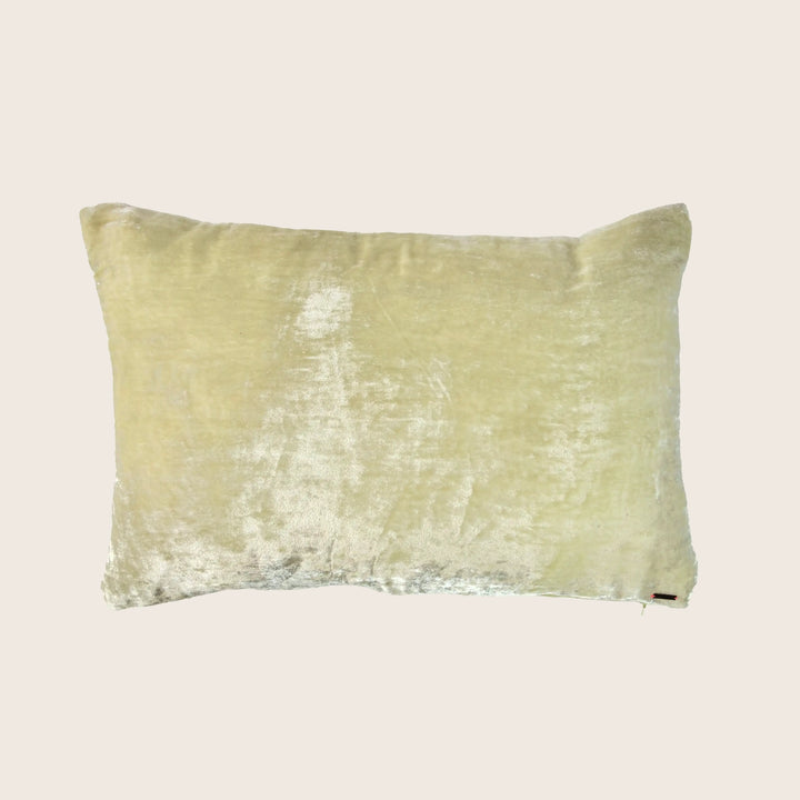 Dragonfly Silk Velvet Lumbar Pillow Mint