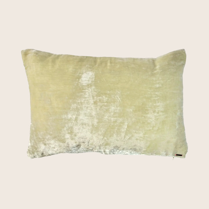 Dragonfly Silk Velvet Lumbar Pillow Mint