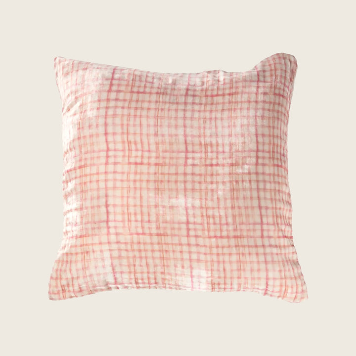 Checks Silk Pillow