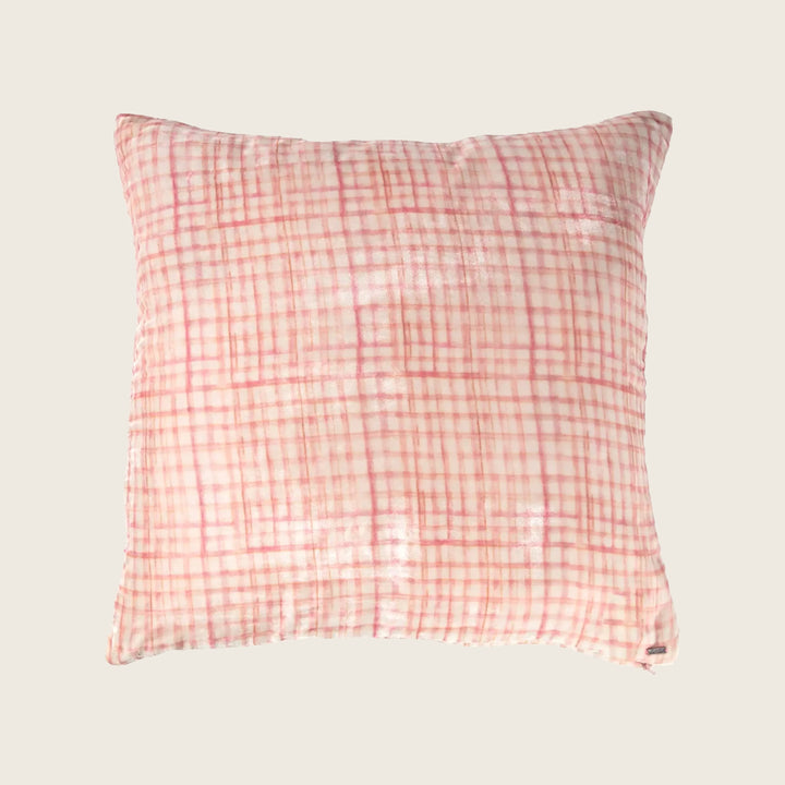 Checks Silk Pillow