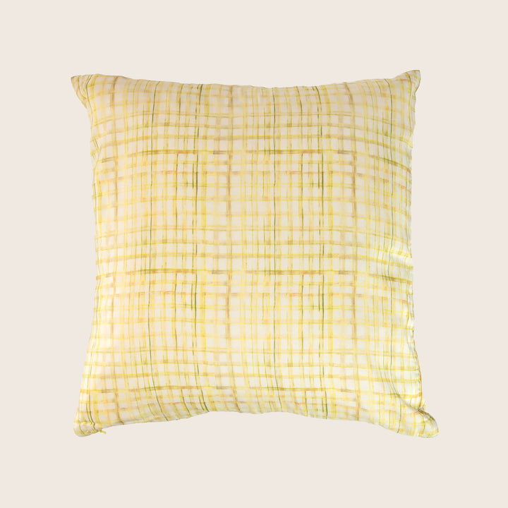 Checks Silk Pillow