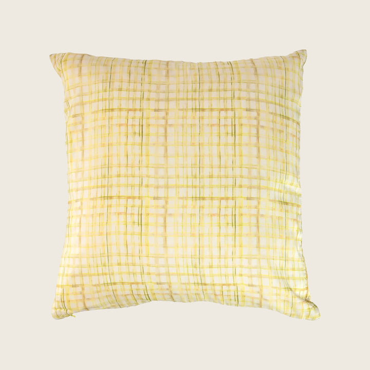 Checks Silk Pillow