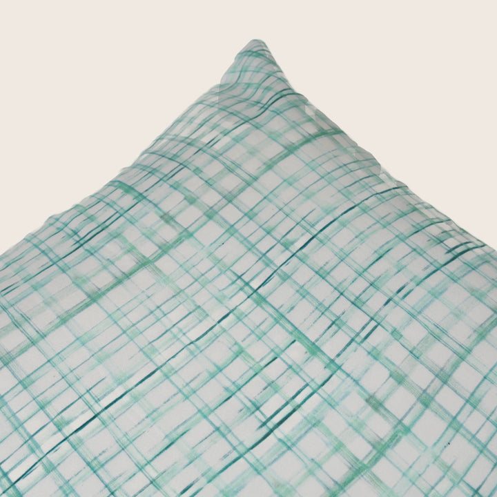 Checks Silk Pillow