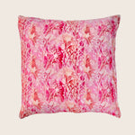 Ghost Print Silk Velvet Pillow Blush Marigold