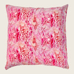 Ghost Print Silk Velvet Pillow Blush Marigold