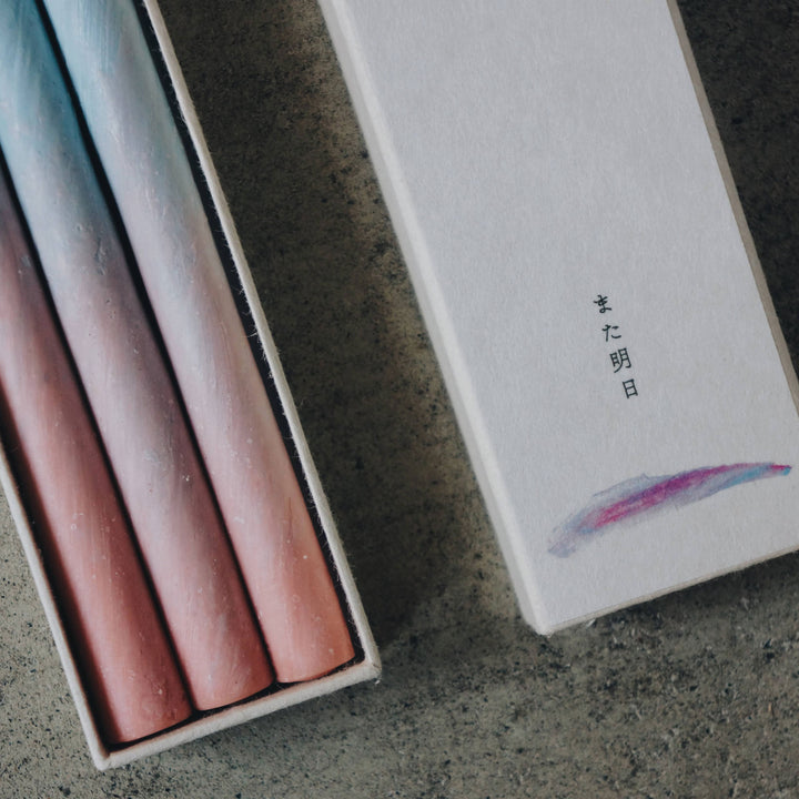 Traditional Japanese Candles, Set of Three