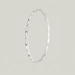 Wavy Stepping Stone Bangle, Ruby