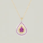 Two Tone Pink Tourmaline Pendant
