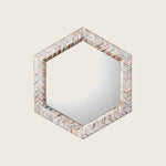 Image for Academy Mother of Pearl Hexagon Wall Mirror