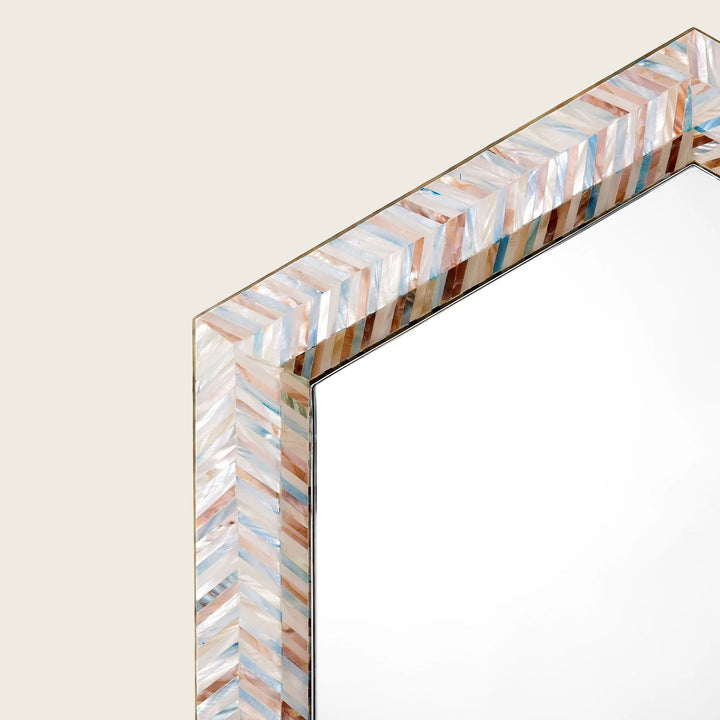 Image for Academy Mother of Pearl Hexagon Wall Mirror