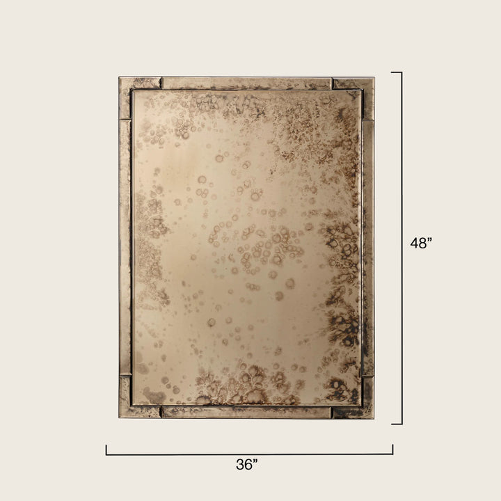 Image for Versailles Antiqued Rectangle Wall Mirror