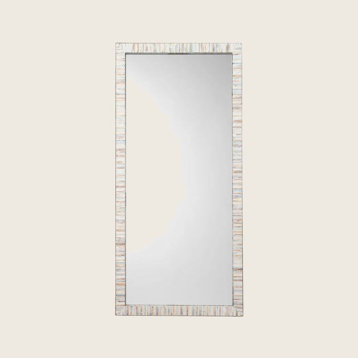 Image for Heron Mother of Pearl Rectangle Floor Mirror