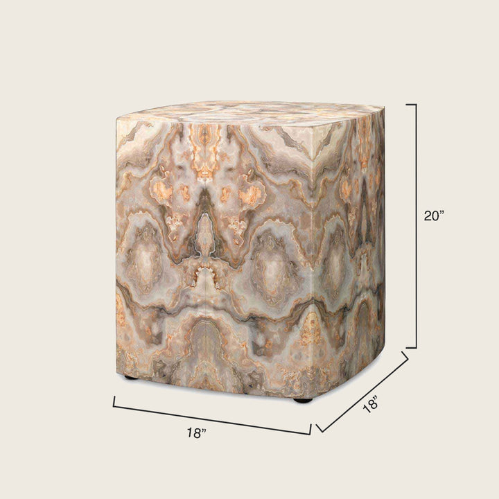 Image for Ink Blot Faux Marble Side Table