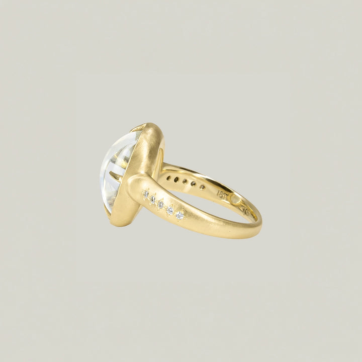 Tapered Oval Moonstone Ring
