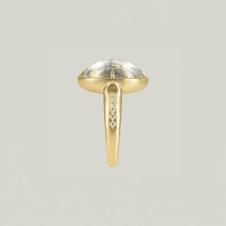 Tapered Oval Moonstone Ring