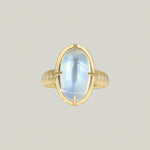 Tapered Oval Moonstone Ring