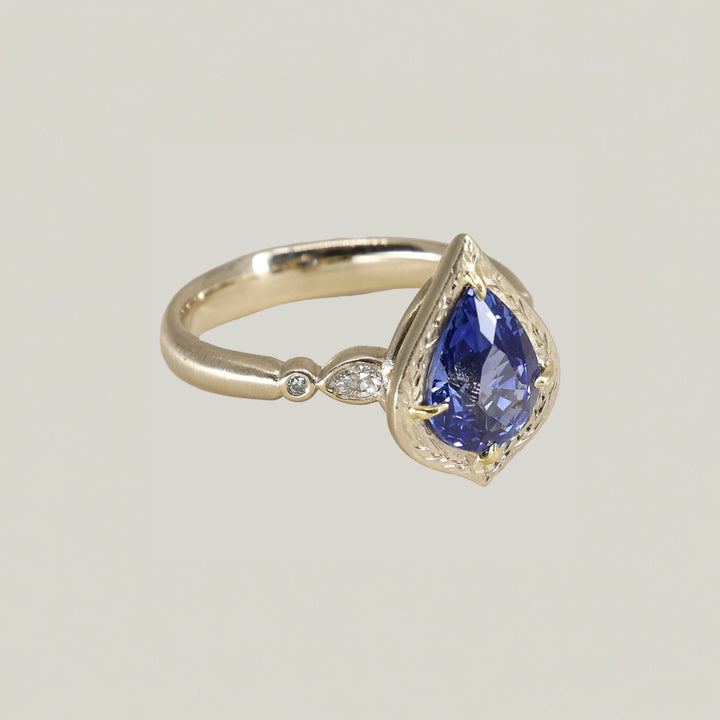 Pear Sapphire Ring