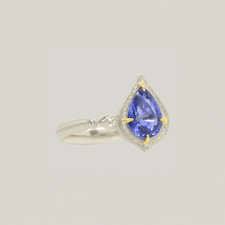 Pear Sapphire Ring