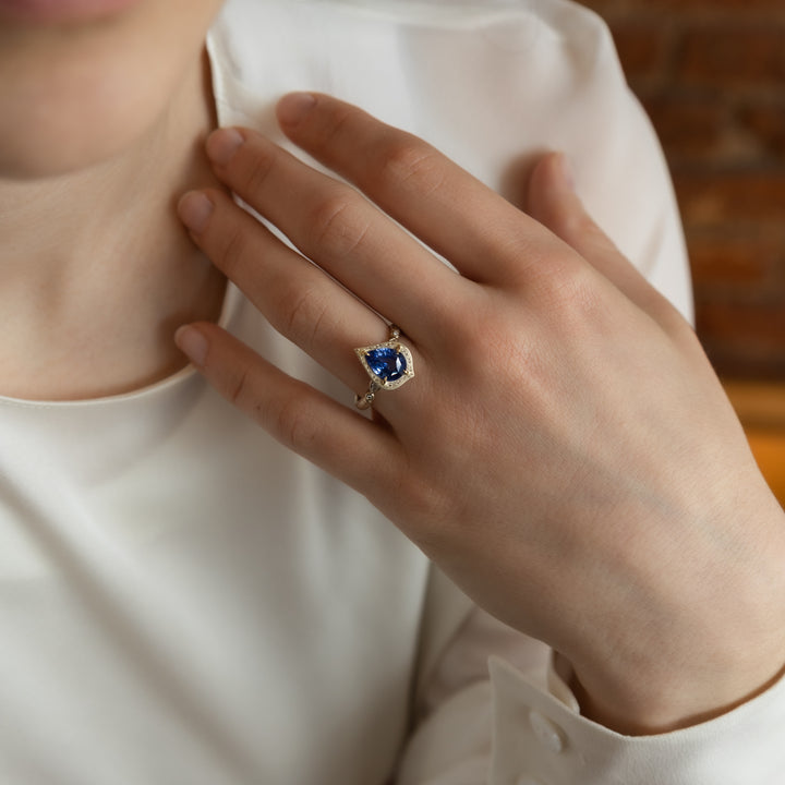 Pear Sapphire Ring