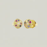 Multi Sapphire Floret Stud