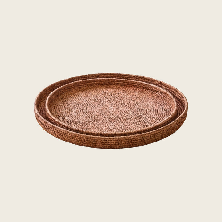 Hydra Woven Seagrass Tray, Set of 2