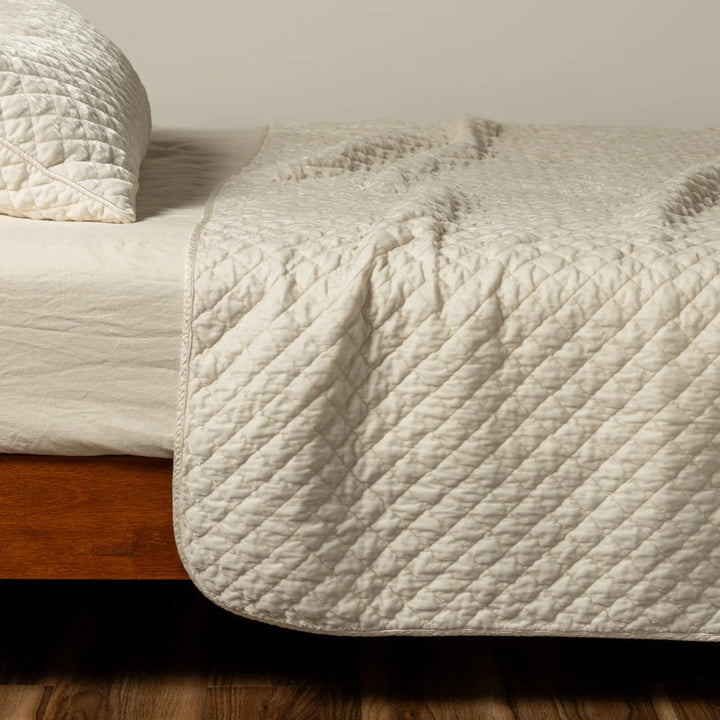 Silk Velvet Quilted Coverlet