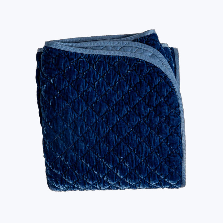 Silk Velvet Quilted Coverlet