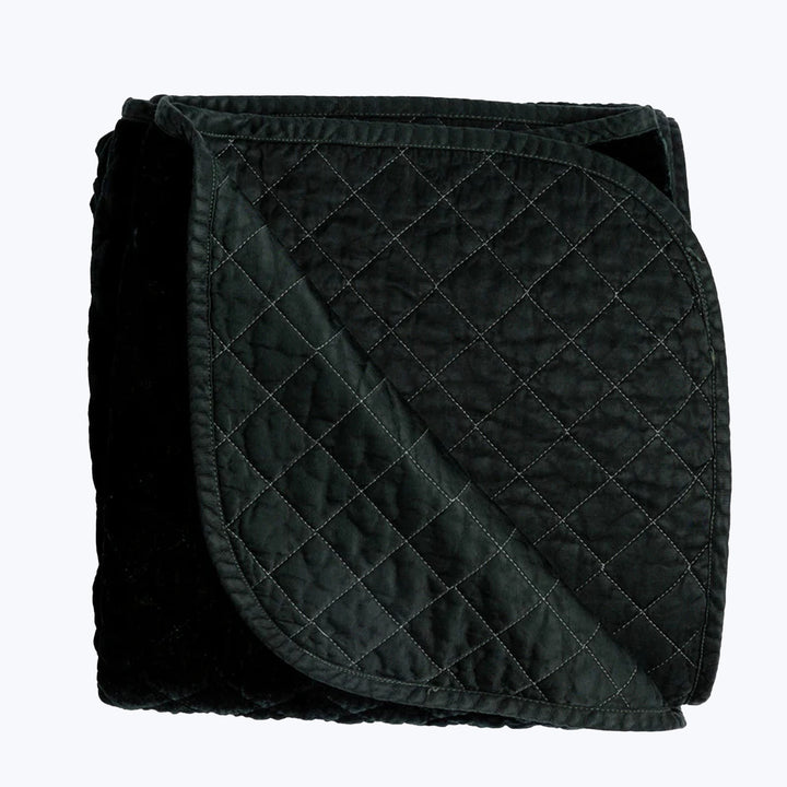 Silk Velvet Quilted Coverlet