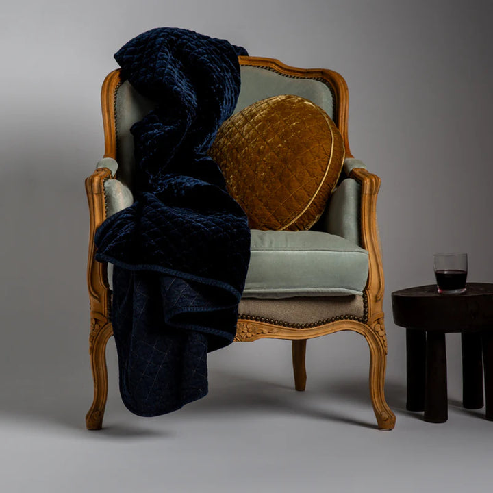 Silk Velvet Quilted Coverlet