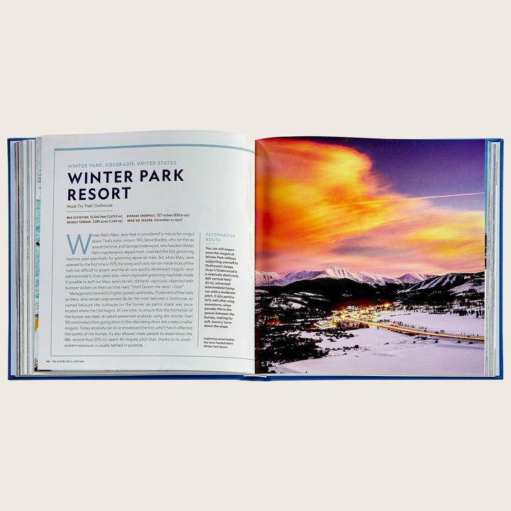 Image for 100 Slopes of a Lifetime: The World's Ultimate Ski and Snowboard Destinations