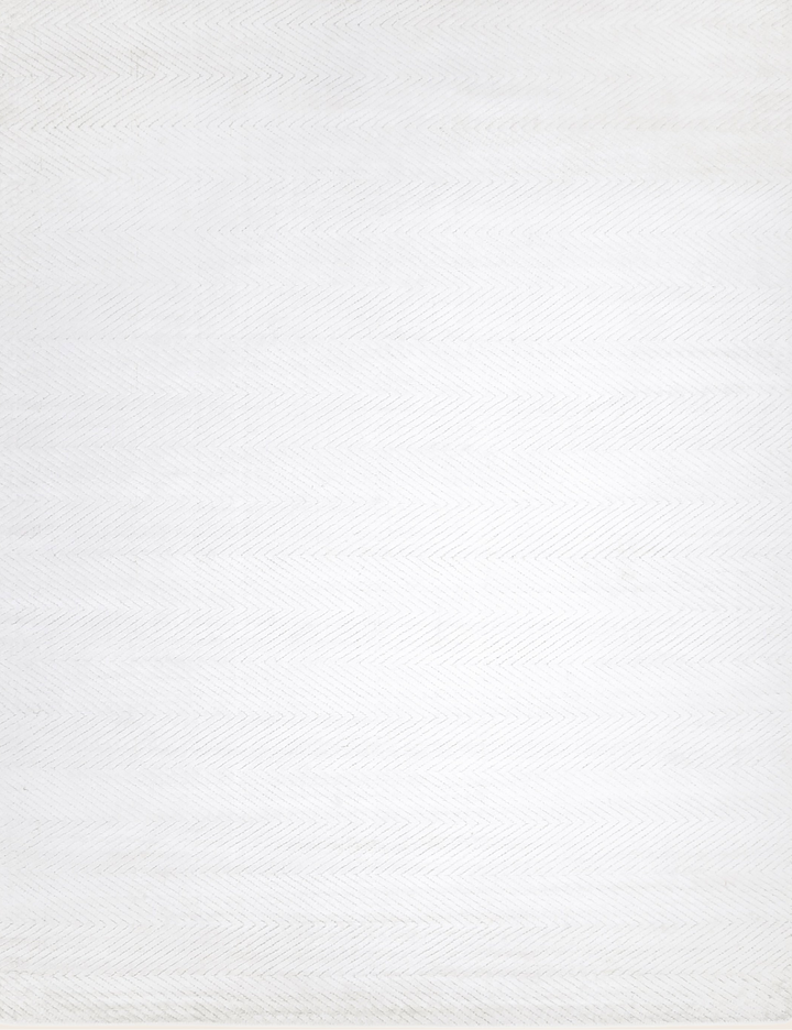 Ivory Textured Art Silk Rug - 5' x 8'