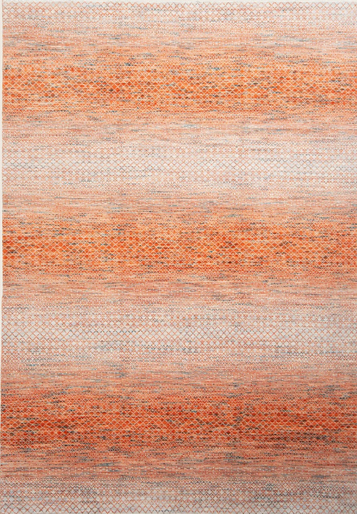 Orange Multi Transitional Indo Grass Wool Art Silk Blend Rug - 10' x 14'1"