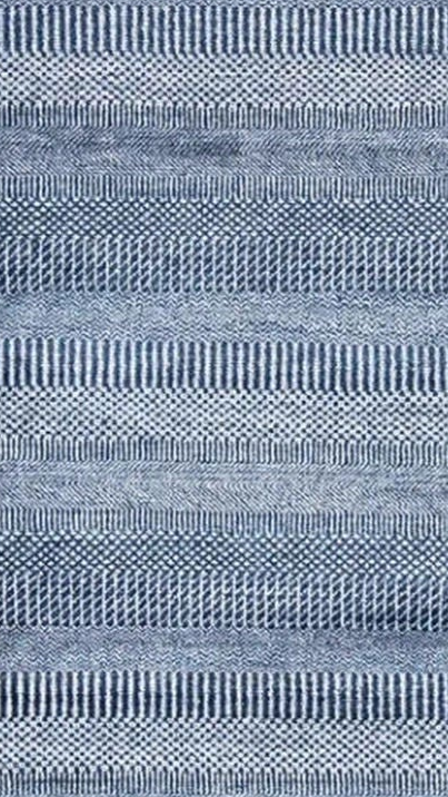 Denim Transitional Indo Savannah Wool Art Silk Blend Runner - 2'8" x 16'4"