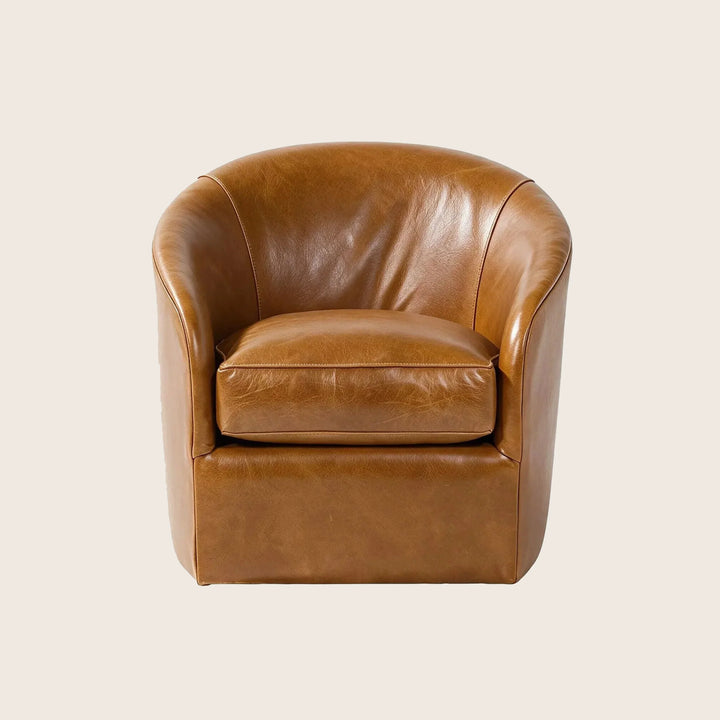 Hudson Leather Swivel Chair