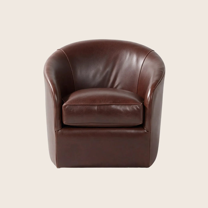 Hudson Leather Swivel Chair