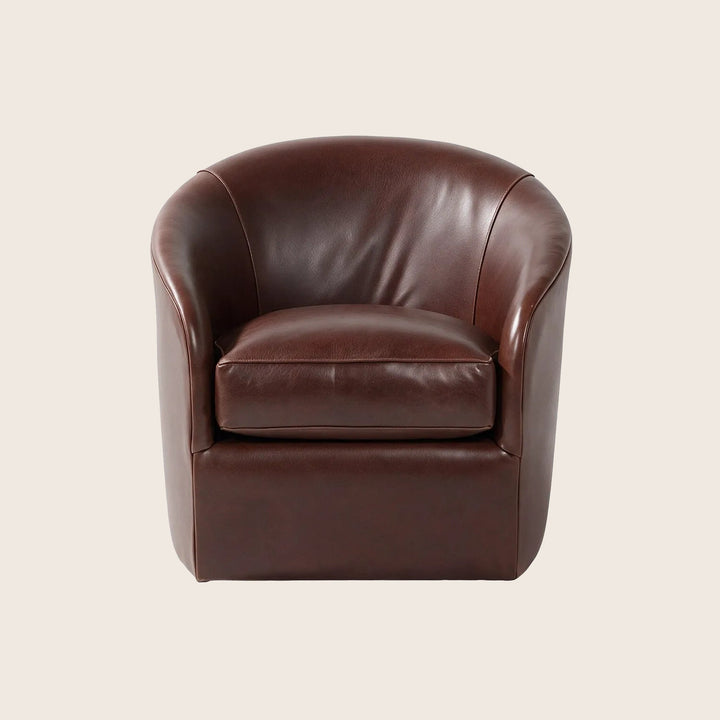 Hudson Leather Swivel Chair