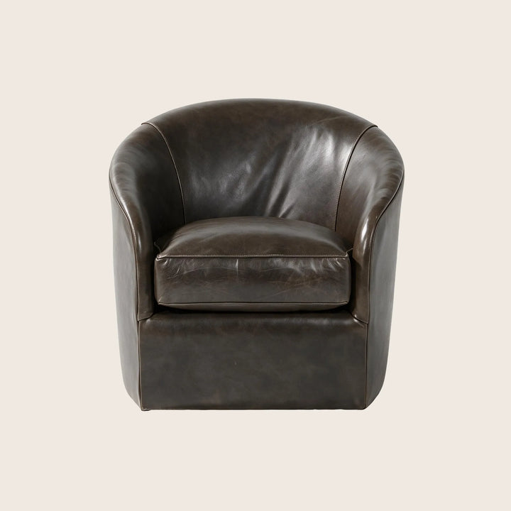 Hudson Leather Swivel Chair